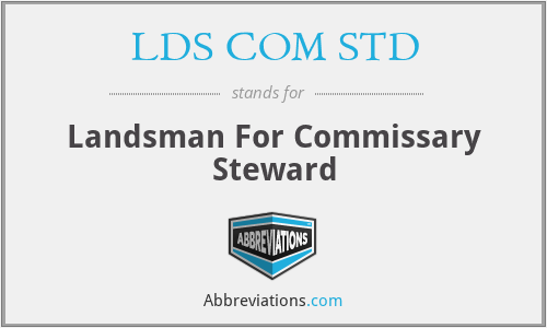 LDS COM STD - Landsman For Commissary Steward